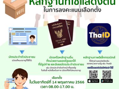 Read more about the article หลักฐานแสดงตนในการลงคะแนนเลือกตั้ง