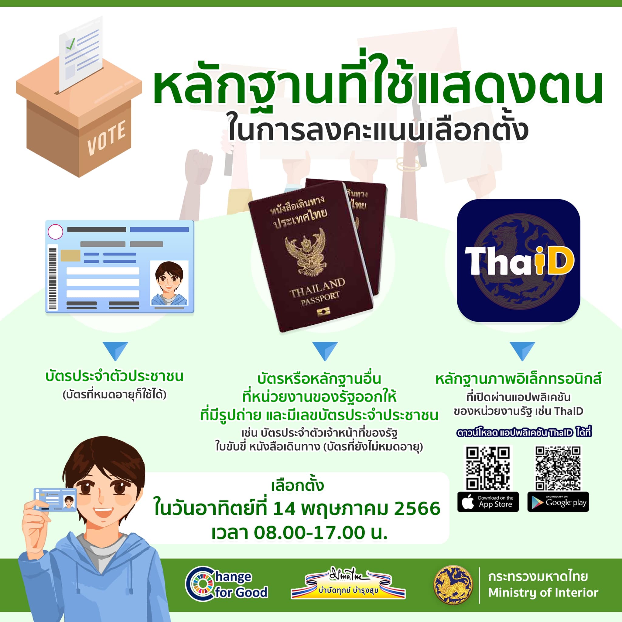 Read more about the article หลักฐานแสดงตนในการลงคะแนนเลือกตั้ง