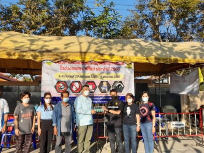 Read more about the article โครงการป้องกันเเละลดอุบัติเหตุทางถนนในช่วงเทศกาลปีใหม่ ระหว่างวันที่ 29 ธันวาคม 2565 ถึง 4 มกราคม 2566 ณ บริเวณหน้าสำนักงานเทศบาลตำบลสำราญราษฎร์