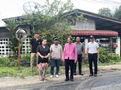 Read more about the article เทศบาลตำบลสำราญราษฎร์ ลงพื้นที่ตรวจงานปรับปรุงถนนปูแอสฟัลท์ติกคอนกรีต (over lay) สายบ้านสันโป่ง-วัดสันโป่ง เพื่อความสะดวกและปลอดภัยของพี่น้องประชาชน