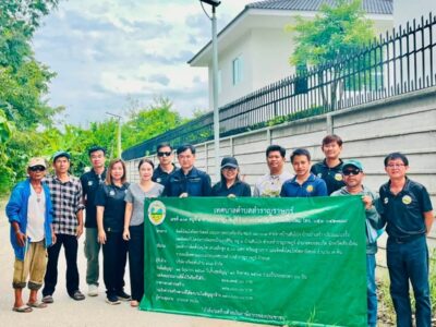 Read more about the article กองช่างลงพื้นที่ตรวจสอบความเรียบร้อยของโครงการติดตั้งโคมไฟโซลาร์เซลล์ บริเวณแนวรั้วเขตติดต่อโครงการจัดสรรอรสิริน หมู่ 8 บ้านสันโป่ง