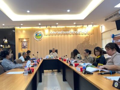 Read more about the article เทศบาลตำบลสำราญราษฎร์ โดยคณะกรรมการสนับสนุนการจัดทำแผนพัฒนาเทศบาลตำบลสำราญราษฎร์ ได้ดำเนินการจัดประชุมเพื่อจัดทำร่างแผนพัฒนาท้องถิ่น (พ.ศ. 2571-2575 )